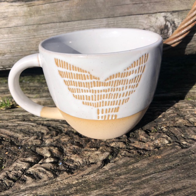 Keramiktasse "Walflosse"
