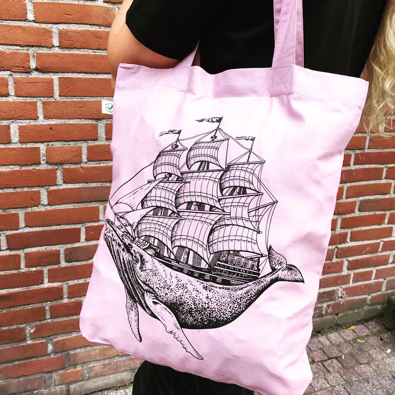 Bio/FairWear Beutel "Whaleship"
