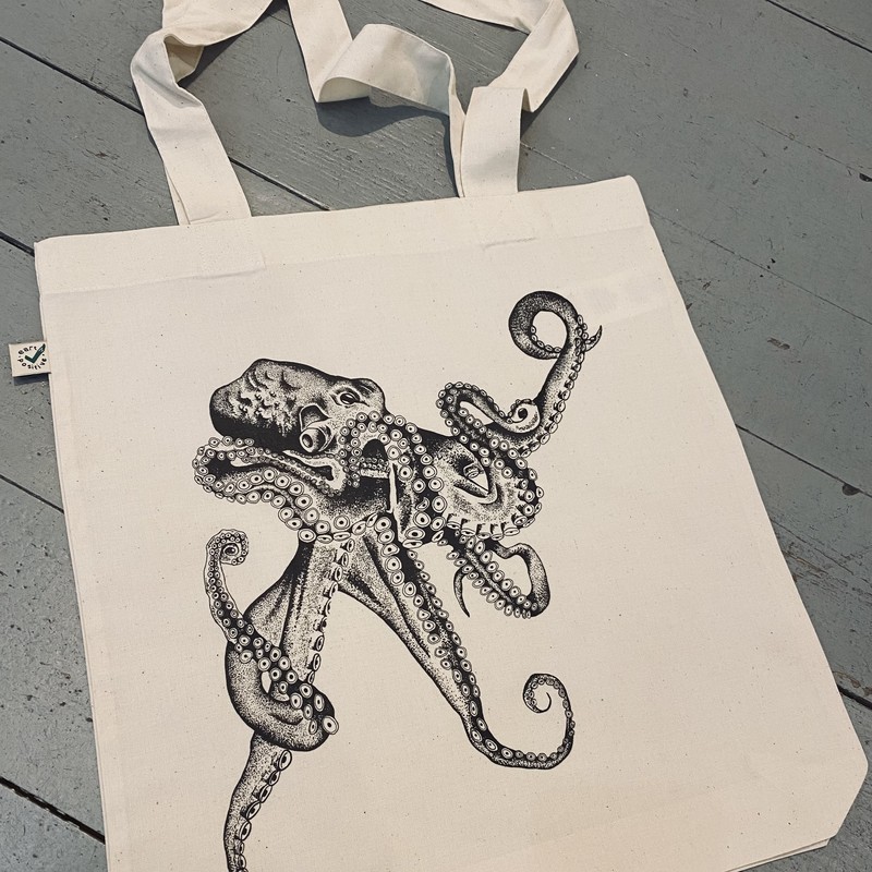 Bio/Fairwear Beutel "Oktopus"